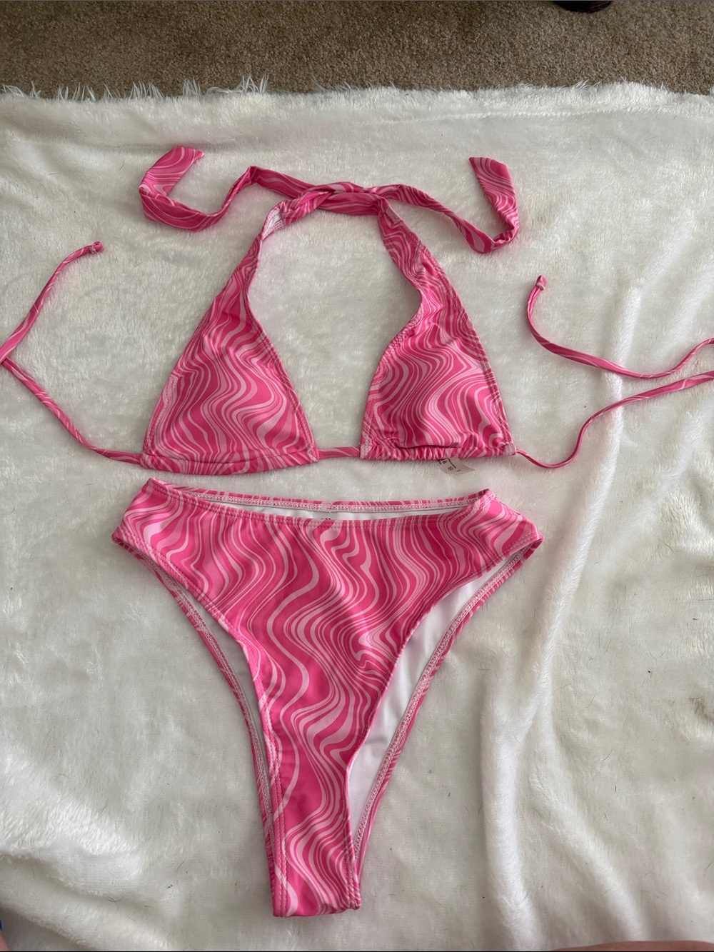 Pink Swirl Two-Piece Bikini Set